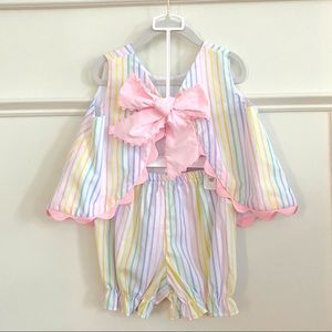 Tbbc swing set rainbow stripe NWT 3T
